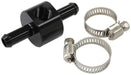Inline 3/8" Barb Adapter with 1/8" Port, Black Finish  