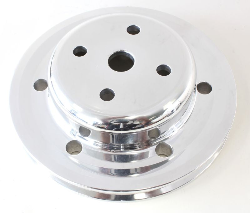 BILLET WATER PUMP PULLEY, SINGLE V GROOVE, SUIT HOLDEN 253-308 - POLISHED