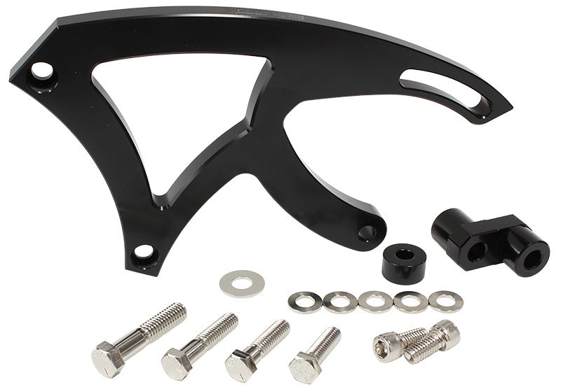 BILLET ALLUMINIUM POWER STEERING BRACKET SUIT 302-351C - BLACK