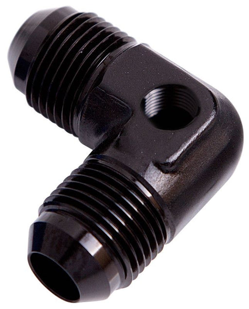 90 DEG UNION -8AN WITH 1/8 PORT BLACK   AF821-08PBLK