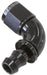 510 SERIES FULL FLOW TIGHT RADIUS PUSH LOCK 90° HOSE END -8AN BLACK                 