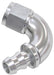 510 SERIES FULL FLOW TIGHT RADIUS PUSH LOCK 120° HOSE END -6AN SILVER   