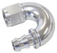 510 SERIES FULL FLOW TIGHT RADIUS PUSH LOCK 180° HOSE END -6AN SILVER      