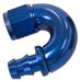 510 SERIES FULL FLOW TIGHT RADIUS PUSH LOCK 180° HOSE END -10AN BLUE     