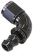 510 SERIES FULL FLOW TIGHT RADIUS PUSH LOCK 90° HOSE END -6AN BLACK             