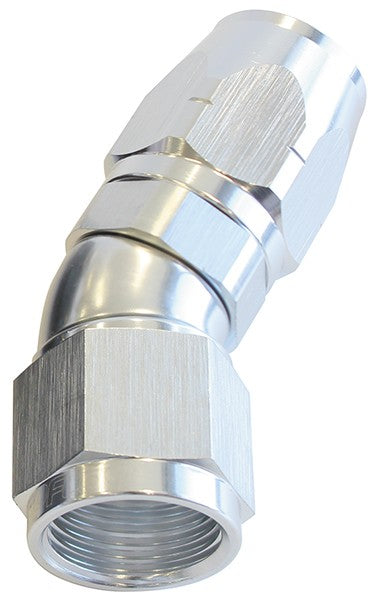 550 SERIES CUTTER ONE-PIECE FULL FLOW SWIVEL 30° HOSE END -12AN SILVER