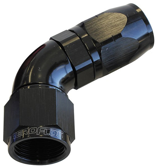 550 SERIES CUTTER ONE-PIECE FULL FLOW SWIVEL 60° HOSE END -6AN BLACK