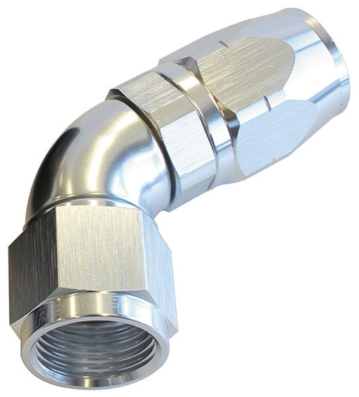 550 SERIES CUTTER ONE-PIECE FULL FLOW SWIVEL 60° HOSE END -6AN SILVER