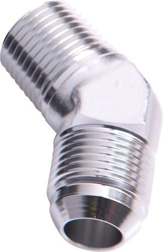MALE 45 DEG 1/2 NPT TO -12AN SILVER MALE NPT TO AN 45 DEG  