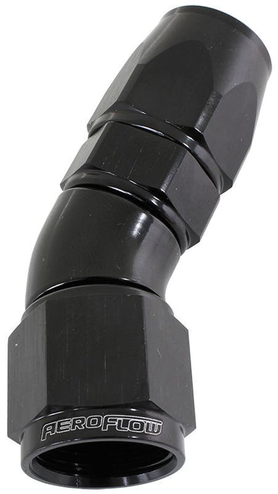 570 SERIES PTFE 45° HOSE END -8AN BLACK            