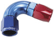 570 SERIES PTFE 120° HOSE END -6AN BLUE/RED       