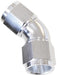 45° FULL FLOW FEMALE COUPLER -6AN SILVER