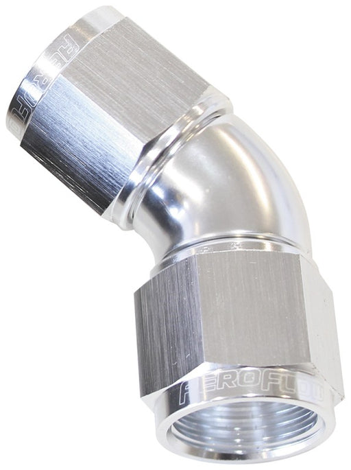 45° FULL FLOW FEMALE COUPLER -16AN SILVER