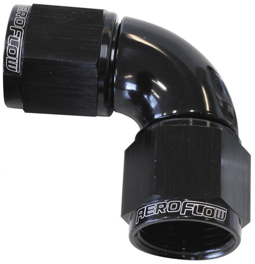 -16AN 90 DEG SWIVEL COUPLER BLACK BILLET FULL FLOW 1 PIECE AF583-16BLK       