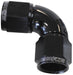 -16AN 90 DEG SWIVEL COUPLER BLACK BILLET FULL FLOW 1 PIECE AF583-16BLK       