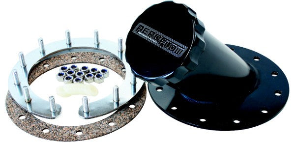 REMOTE FUEL CELL FILLER 45° 2-1/2" NECK SUIT AEROFLOW FUEL CELLS - BLACK