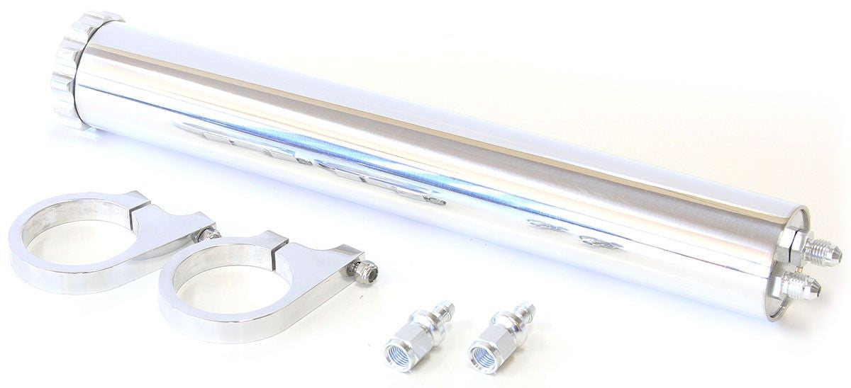 BILLET ALUMINIUM RADIATOR OVERFLOW TANK - POLISHED