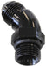 45 DEG -8ORB TO -8AN COMPLETE WITH JAM NUT AND O-RING BLACK    