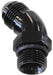45 DEG -12ORB TO -12AN COMPLETWITH JAM NUT AND O-RING BLACK  AF902-12BLK 