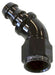 510 SERIES FULL FLOW TIGHT RADIUS PUSH LOCK 45° HOSE END -4AN BLACK        