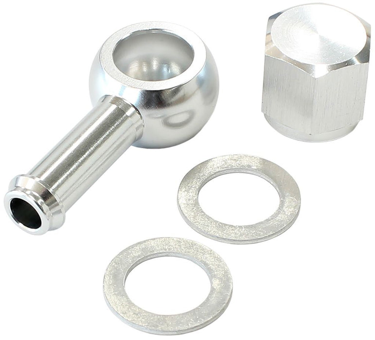 90° FUEL PUMP BANJO KIT - SILVER 