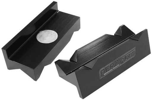 BILLET ALUMINIUM MAGNETIC VICE JAWS - BLACK - SUITS -16AN TO -20AN FITTINGS 