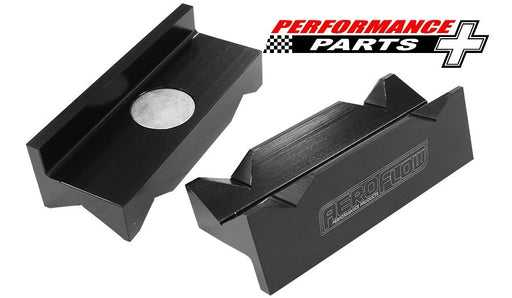 BILLET ALUMINIUM MAGNETIC VICE JAWS - BLACK - SUITS -16AN TO -20AN FITTINGS 