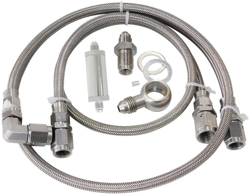 TURBO FEED OIL LINE KIT SUIT FORD BA-BF XR6, INCLUDEES 30 MICRON FILTER 