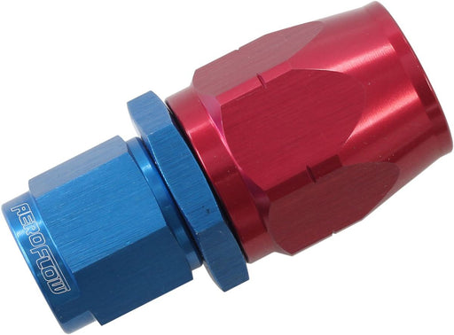 550 SERIES CUTTER STYLE ONE-PIECE STRAIGHT STEPPED HOSE END SUITS 100 & 450 SERIES HOSE -6AN TO -8 HOSE BLUE/RED 