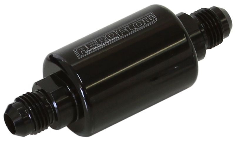 BILLET FUEL FILTER 40 MICRON -6AN BLACK