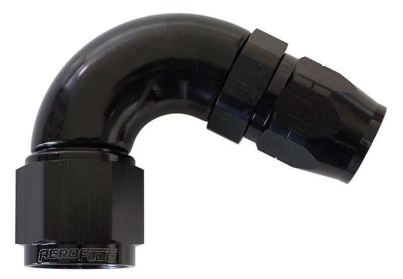 550 SERIES CUTTER STYLE ONE-PIECE SWIVEL 120° STEPPED HOSE END -10AN TO -12 HOSE BLACK