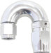 550 SERIES CUTTER STYLE ONE-PIECE SWIVEL 180° STEPPED HOSE END -10AN TO -12 HOSE SILVER