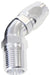 45° MALE NPT FULL FLOW SWIVEL HOSE END 1/4" TO -6AN - SILVER