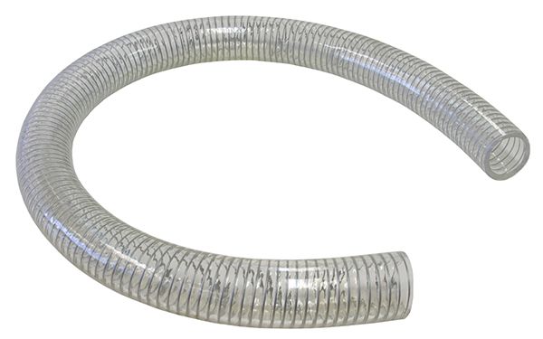 REINFORCED CLEAR PVC BREATHER HOSE 3/4" I.D - 1 METER LENGTH