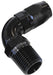 90° MALE NPT FULL FLOW SWIVEL HOSE END 1/8" TO -6AN BLACK