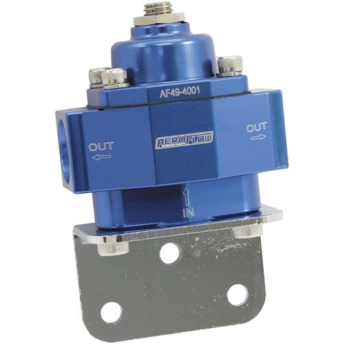 BILLET 2-PORT FUEL PRESSURE REGULATOR WITH 3/8" NPT PORTS (1-11psi) - BLUE