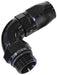 90° MALE ORB FULL FLOW SWIVEL HOSE END -8 ORB TO -8AN BLACK