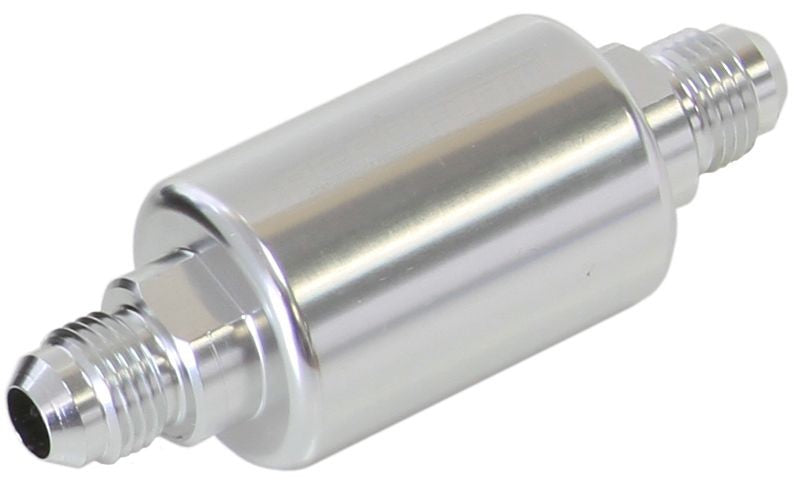 BILLET FUEL FILTER 40 MICRON -6AN POLISHED