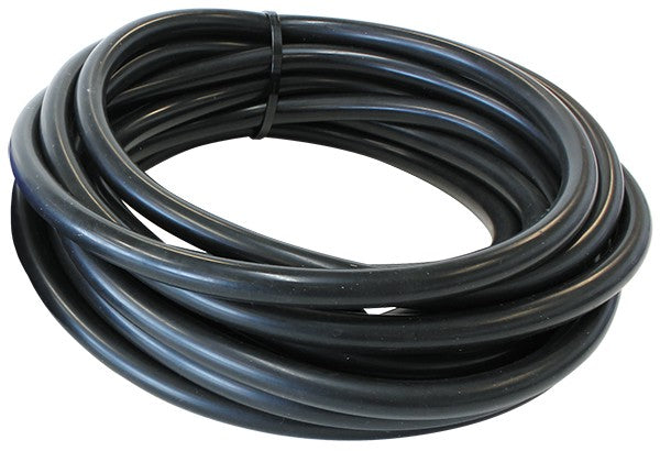 GLOSS BLACK SILICONE VACUUM HOSE 3/16" (5mm) I.D 7.6M LENGTH