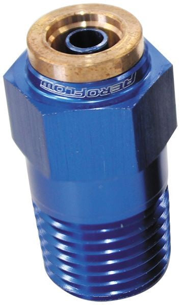 120 SERIES STRAIGHT 1/8" NPT TO 3/16" PUSH TO CONNECT FITTIING - BLUE