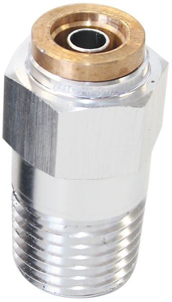 120 SERIES STRAIGHT 1/4" NPT TO 1/4" PUSH TO CONNECT FITTIING - SILVER 