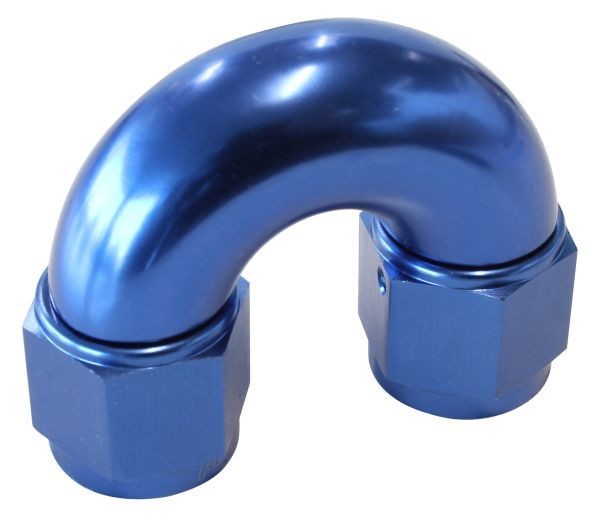 180° FULL FLOW COUPLER -6AN BLUE