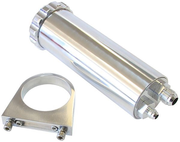 BILLET POWER STEERING RESERVOIR - POLISHED - WITH BRACKETS 