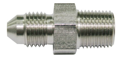 STAINLESS STEEL NPT MALE TO AN FITTING, 1/4"NPT TO MALE -4AN