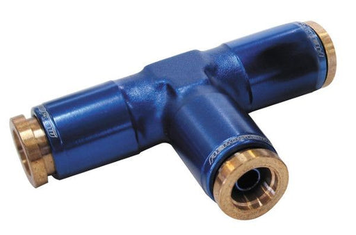 120 SERIES 3/16" PUSH TO CONNECT TEE FITTING - BLUE