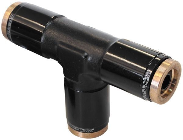 120 SERIES 3/16" PUSH TO CONNECT TEE FITTING - BLACK