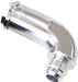 90° PUSH-ON EFI FUEL FITTING 3/8" PRESSURE SIDE TO -6AN, SILVER  