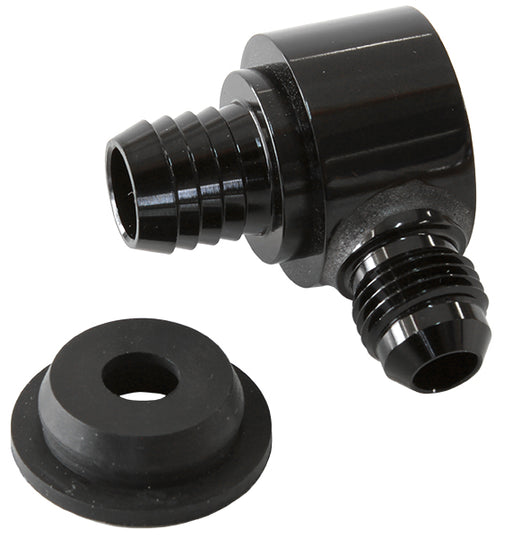BLACK BOOSTER VALVE UNIVERSAL 21MM / 13/16 HOLE TO -6AN