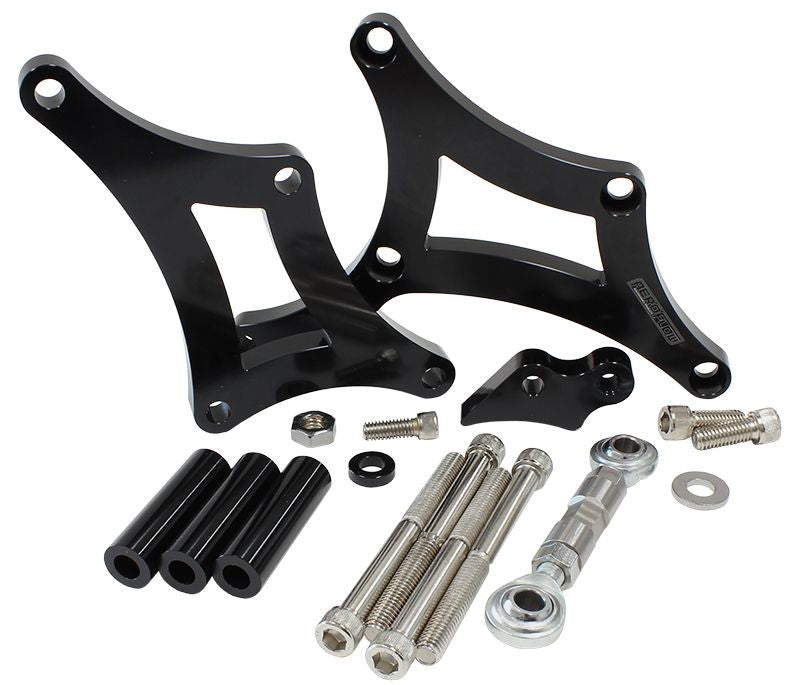 LOW MOUNT BILLET ALTERNATOR BRACKET SUIT V8 TORANA LH-LX-UC DRIVERS SIDE - BLACK