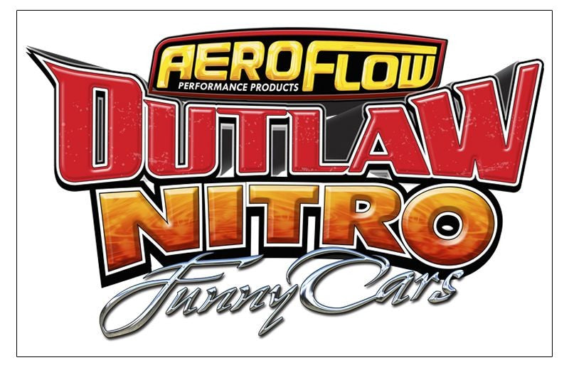 AEROFLOW OUTLAW NITRO FUNNY CAR STICKER 207MM X 125MM